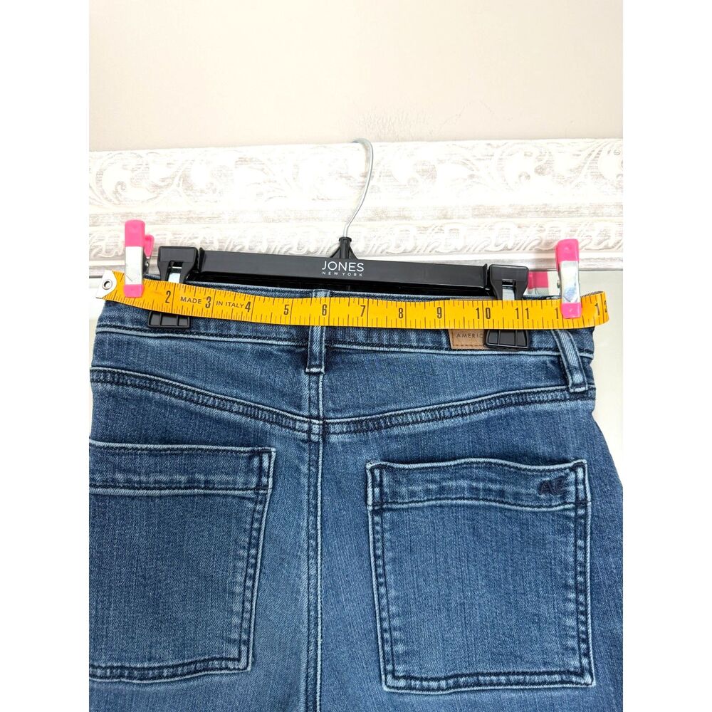 American Eagle Super High Rise Baggy Wide Leg Jeans 000 Short - Picture 4 of 7